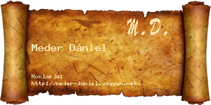 Meder Dániel névjegykártya